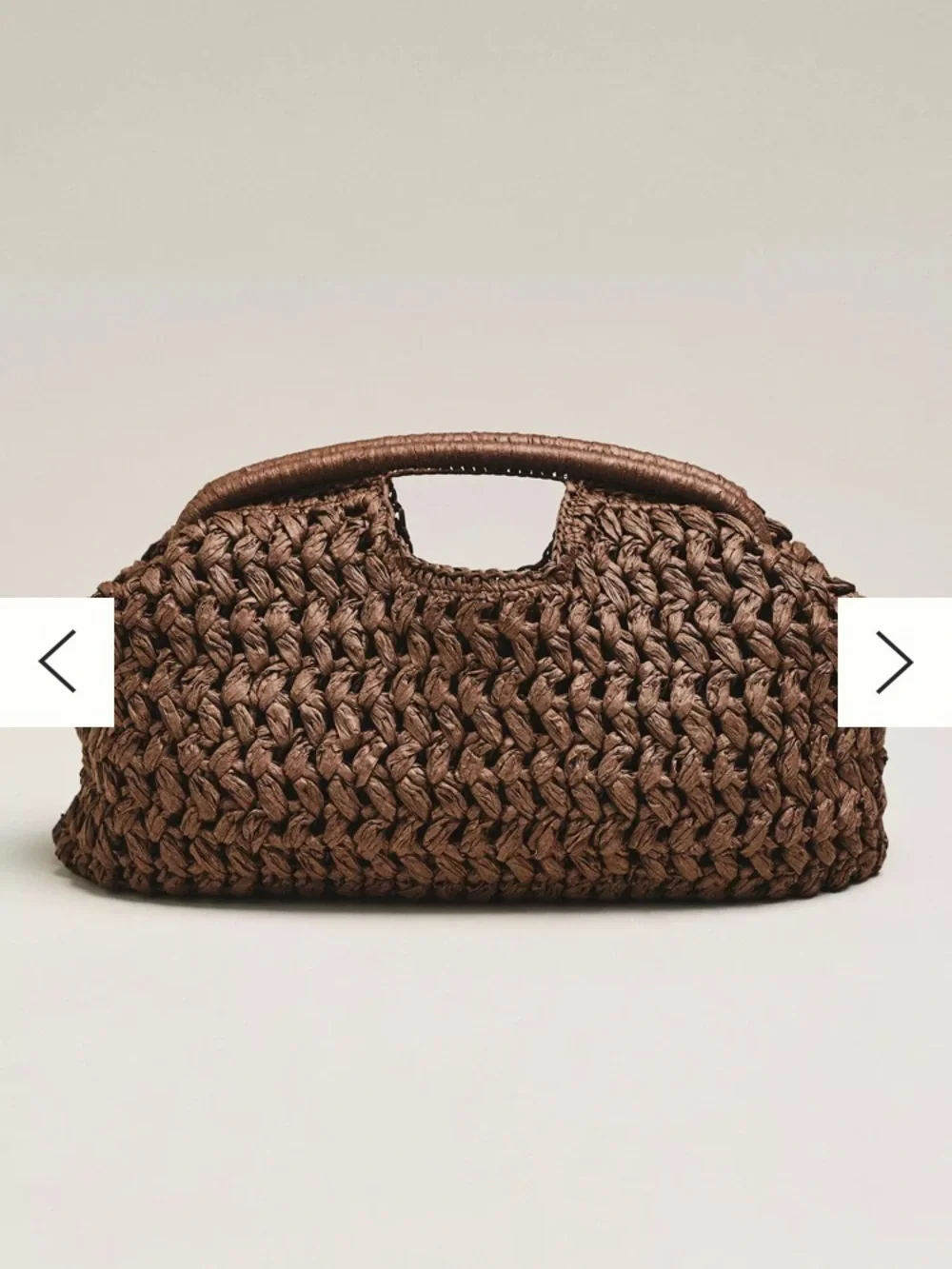 Anthropologie woven raffia brown shoulder bag / clutch removable chain - Picture 4 of 12
